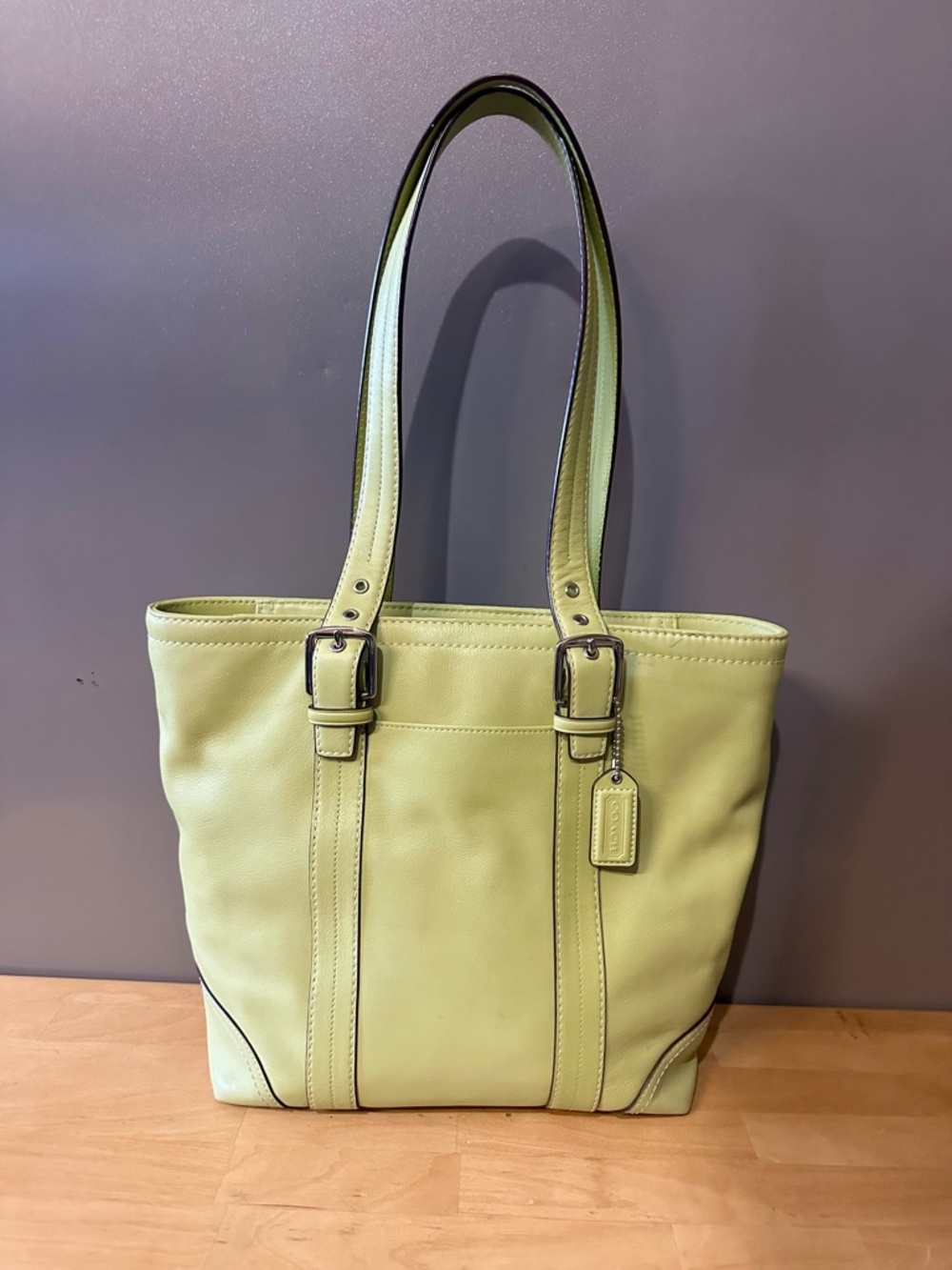 Coach Y2K  Lime Hampton Tote, F11201